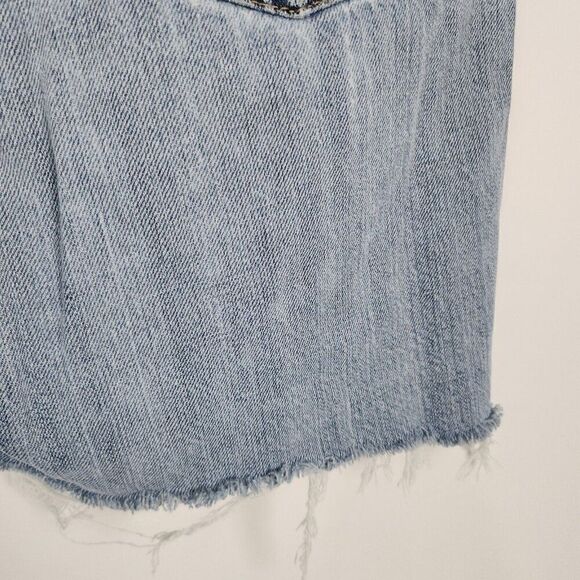 Tommy Hilfiger Freedom Relaxed Light Wash Jean Shorts Distressed Jorts Mens 36 - Picture 7 of 9